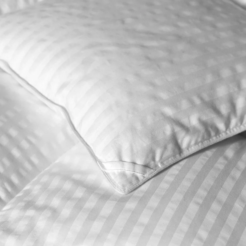 Cuddledown Luxurious White Damask Stripe 100% Down Comforter
